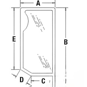 82001923 - Glass, Front, Lower (LH)