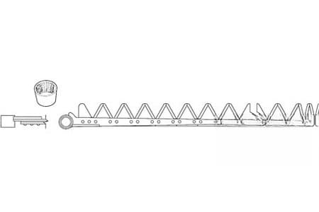 831-581 - 14', Chrome 11ga top serrated, Bolt-On - Thumbnail 2