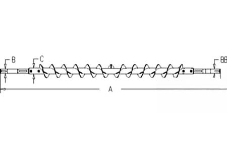 84400769 - Extended Wear Auger; Bottom Tailing Elevator