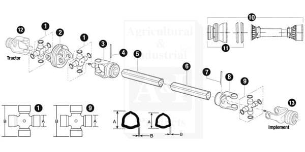 84607936 - 1000 RPM Complete 80° CV Driveline - Thumbnail 2