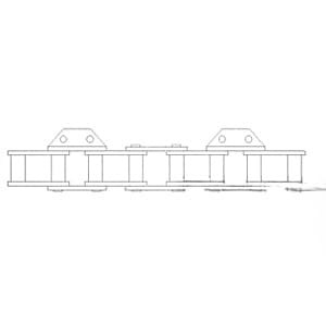 CA557(Set of Two) Upper Slat Chain