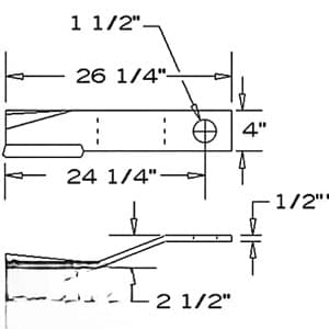 8588 - Lift CCW Rotary Cutter Blade - Thumbnail 2