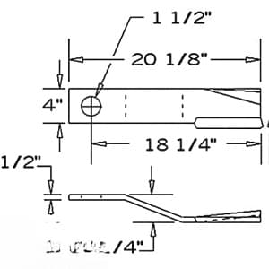 8590 - Lift CW Rotary Cutter Blade