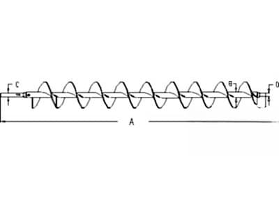 87011549 - Extended Wear Auger; Bottom Grain Elevator
