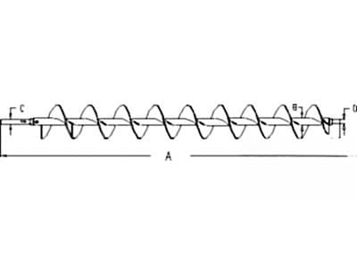 87011551 - Extended Wear Auger; Bottom Grain Elevator
