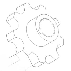 87283436 - Lower Clean Grain Elevator Sprocket