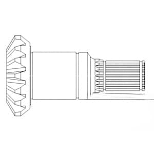 87331114 - Upper Unloading Auger Gearbox Shaft