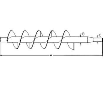 87347842 - Inclined Delivery Elevator; Stainless Steel Auger