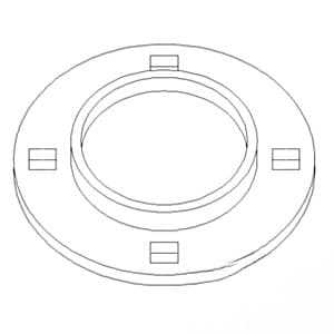 87430518 - Shaker Shaft & Inclined Delivery Auger Bearing Flange - Thumbnail 3
