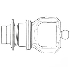 87517788 - CV Splined 1 3/8" - 21 Spline w/ Ball Collar Tractor Yoke