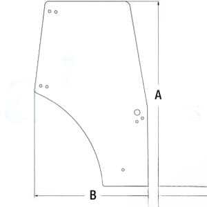 87620223 - Glass; Cab Door, RH