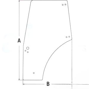 87620234 - Glass; Cab Door, LH