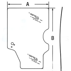 87635930 - Glass, Front, Deluxe Cab