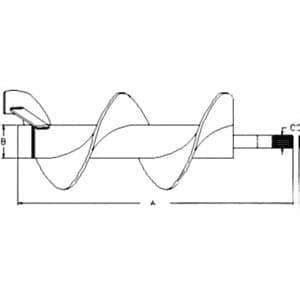 87657822 - Extended Wear Unloading; 3 Ft. Auger Extension