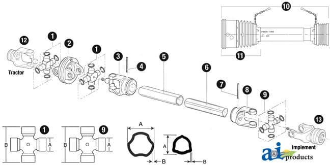 87516693 - Round Baler Driveline; 540 RPM - Thumbnail 2