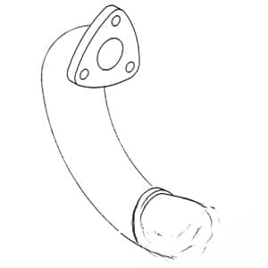 898011M1 - Exhaust (180°) Elbow - Thumbnail 2