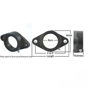 8H305 - 2 Bolt Flange (Import) Housing