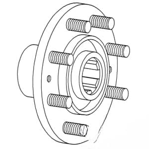 8N1171 - Rear Axle Hub & Stud