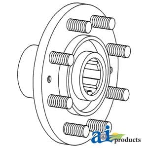 8N1171 - Hub & Stud, Rear Axle