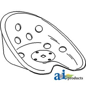 8N400 - Pan Seat, Steel, Non Flip Back