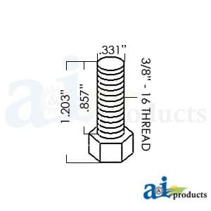 904-606 - Bolt, Disc Mower - Thumbnail 2