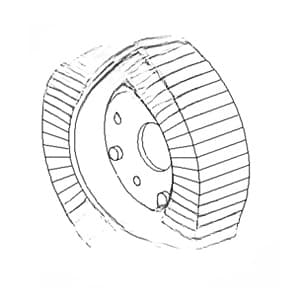 AC27 - 4" X 8" Tail Rim Assembly Wheel - Thumbnail 4