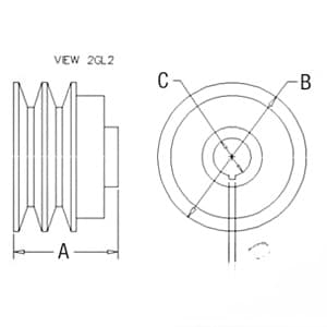 ADR5006 - 2V-Groove Pulley - Thumbnail 3