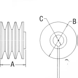ADR5018 - 3V-Groove Pulley - Thumbnail 3