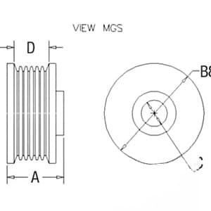 AFD5029 - 8 Groove Pulley
