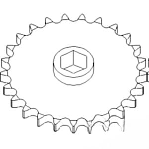 AH145983 - 25 Teeth / 60 Chain Row Unit; LH Sprocket