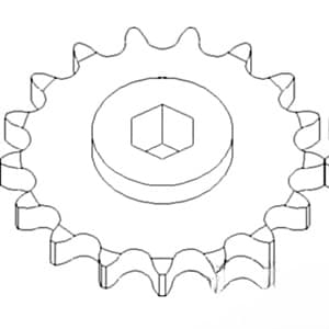 AH215495 - Speed Up Row Unit; 17 Tooth / 80 Chain Sprocket