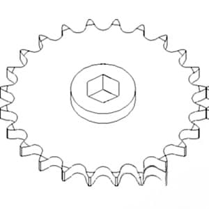 AH215519 - Speed Up Row Unit; 24 Tooth / 80 Chain Sprocket