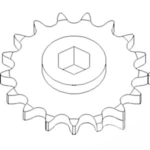 AH215521 - Speed Up Row Unit; 17 Tooth / 80 Chain Sprocket
