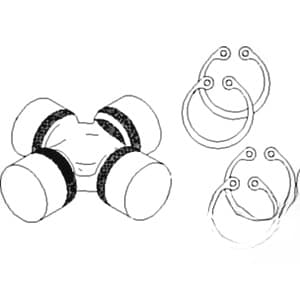 AL161324 - MFWD Cross & Bearing Kit