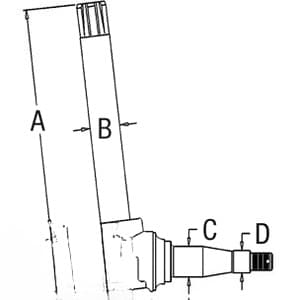 AL57855 - Spindle w/ Fender Mounting Bracket (RH/LH)