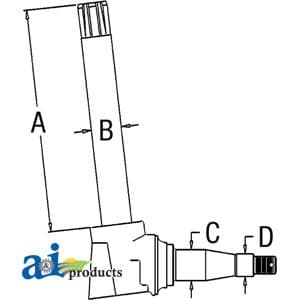 AL57855 - Spindle w/ Fender Mounting Bracket (RH/LH)