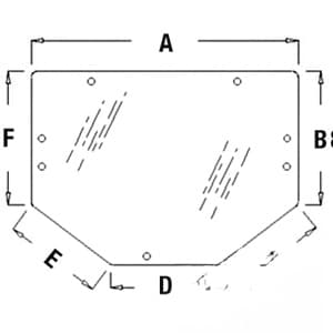 AL156653 - Glass, Rear w/ Sunscreen Tabs