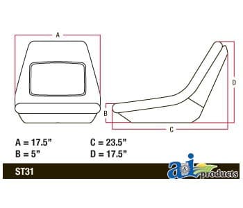 AM107759 - Seat, BLK - Thumbnail 5