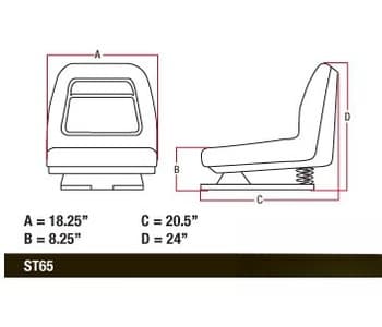 AM124294 - Seat w/ Slide Track Suspension - Thumbnail 5