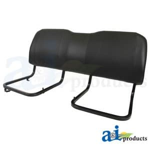 AM140945 - Bench Seat Back, Black Vinyl, W/ Metal Frame