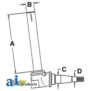 AR58607 - Spindle w/ Fender Mounting Bracket (RH/LH)