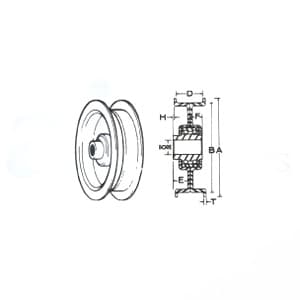 B1SB723 - Flat Idlers w/ Flanges - Thumbnail 2