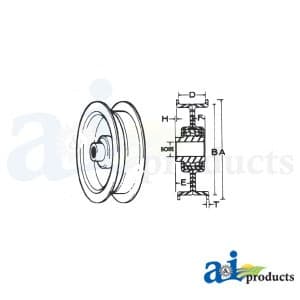 B1SB727 - Flat Idlers w/ Flanges - Thumbnail 2