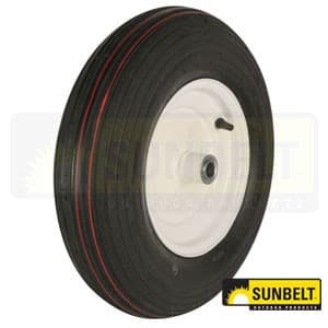 B1WL82 - Wheel-Ribbed, 4.80x4x8 4-Ply, 3/4" BB X 4" SYM, White