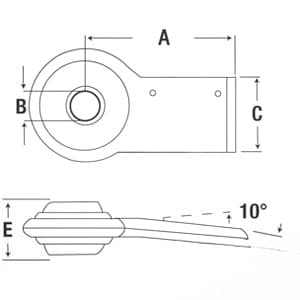 BE010 - Cat I (RH/LH) Weld On End For Lift Arm - Thumbnail 3