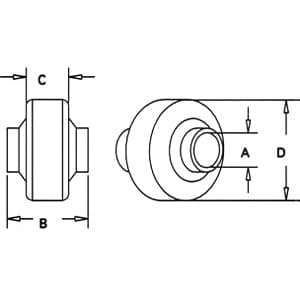BS115 - Weld on Ball for Lift Arm (Cat III)