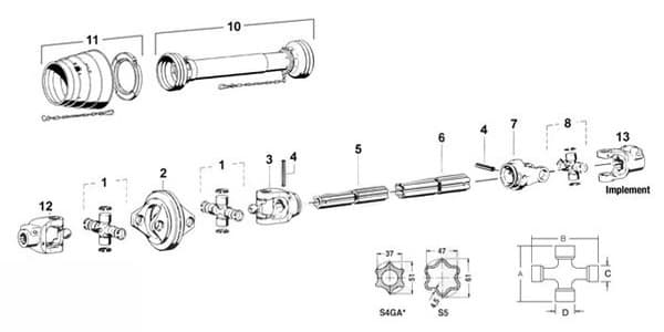 BW15803 - 540 RPM Complete 80° CV Driveline - Thumbnail 4