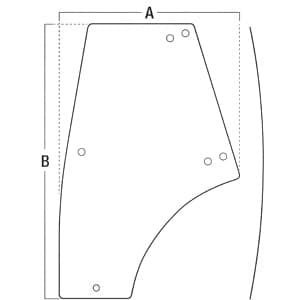 CE18612 - Glass, Door (LH); Tinted