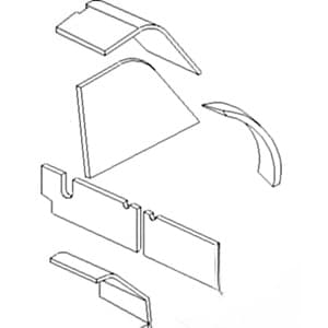 CKT360 - Cab Upholstery Kit, Multi-Brown - Thumbnail 2
