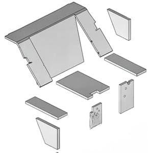 CKT405 - Cab Upholstery Kit, Black - Thumbnail 3